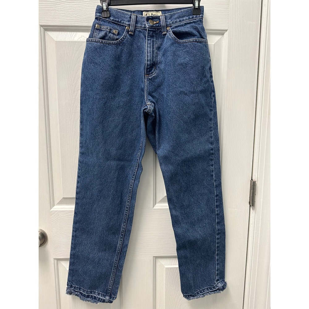 L.L. Bean Natural Fit Womens 4P Jeans Hem Undone Needs Altering AS IS